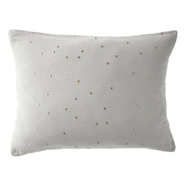 Gyllene prickiga dekorativa örngott "Gaïa Chic" 60 x 60 cm &amp; 50 x 70 cm "Cotton Gauze" - Gaïa Chic Nuage - 50 x 70 cm