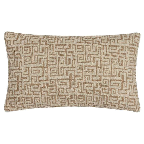 Hoem Thalia Jacquard Woven Cushion Cover Nougat/Toffee 30cm x 50cm