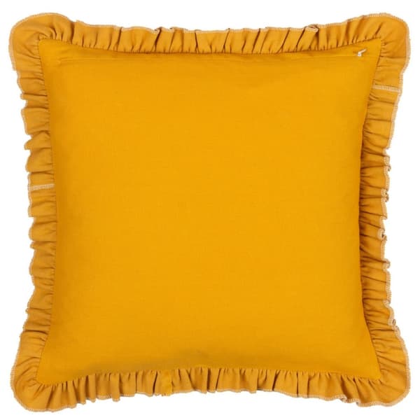 Furn Kuddfodral med broderad Daisy i fransig sammet