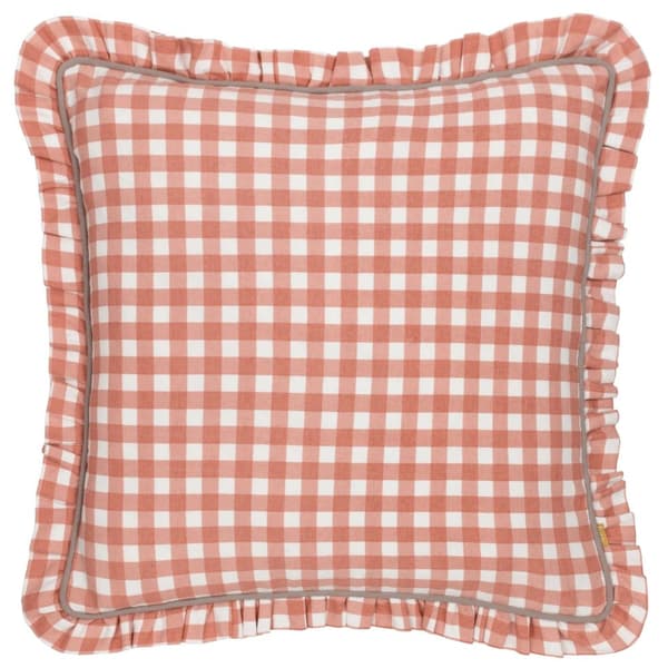 Furn Maude vändbart kuddfodral i gingham Rose 45cm x 45cm