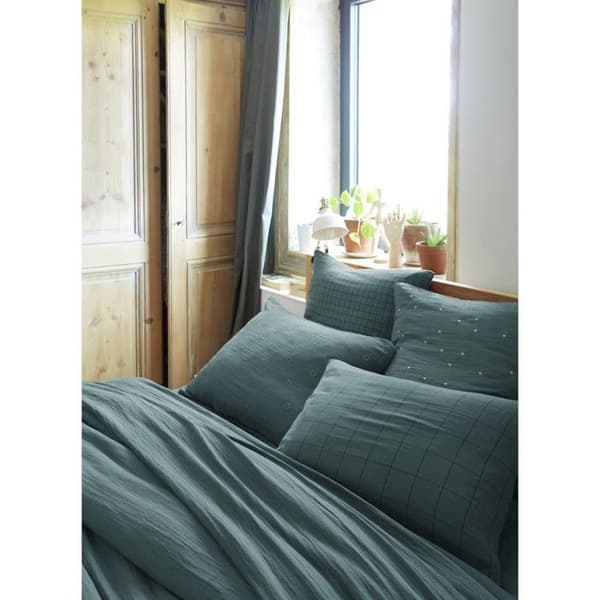 Gyllene prickiga dekorativa örngott "Gaïa Chic" 60 x 60 cm &amp; 50 x 70 cm "Cotton Gauze" - Gaïa Chic Duck - 60 x 60 cm