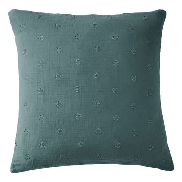 Brodée Dekorativ Kuddfodral "Gaïa Boho" 60 x 60 cm &amp; 50 x 70 cm "Gaze de Coton" - Gaïa Boho Kanar - Kuddfodral 60 x 60 cm
