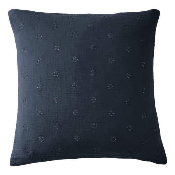 Broderat dekorativt örngott "Gaïa Boho" 60 x 60 cm &amp; 50 x 70 cm "Cotton Gauze" - Gaïa Boho Minuit - 60 x 60 cm