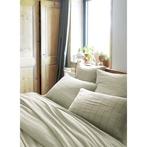 Gyllene prickiga dekorativa örngott "Gaïa Chic" 60 x 60 cm &amp; 50 x 70 cm "Cotton Gauze" - Gaïa Chic Water Green - 60 x 60 cm