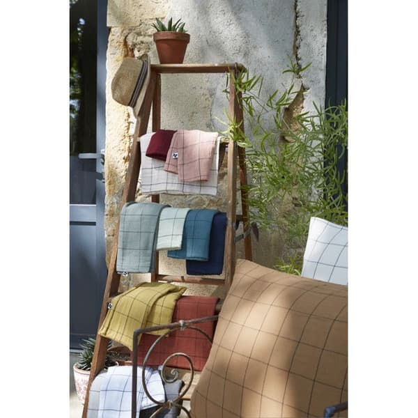 Örngott Vävfärgade stora deco-plattor "Gaïa Match" "Cotton Gauze" - Gaïa Match Rosemary - 60 x 60 cm