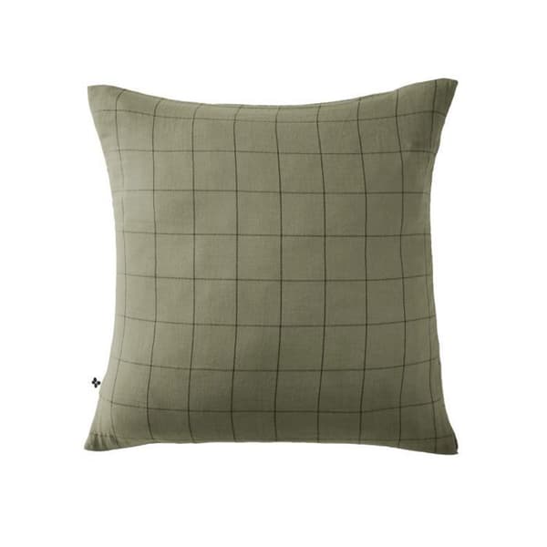 Örngott Vävfärgade stora deco-plattor "Gaïa Match" "Cotton Gauze" - Gaïa Match Rosemary - 60 x 60 cm