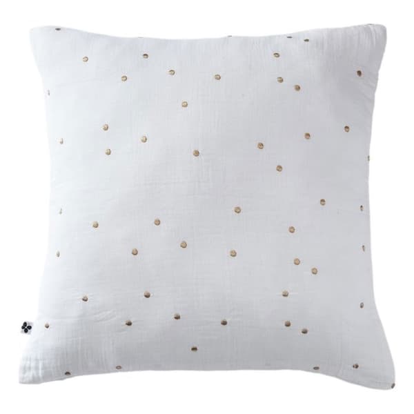 Gyllene prickiga dekorativa örngott "Gaïa Chic" 60 x 60 cm &amp; 50 x 70 cm "Cotton Gauze" - Gaïa Chic Chantilly - 60 x 60 cm