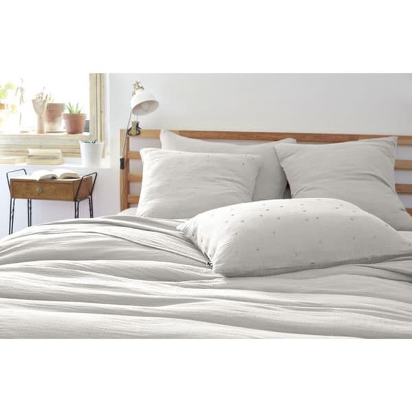 Gyllene prickiga dekorativa örngott "Gaïa Chic" 60 x 60 cm &amp; 50 x 70 cm "Cotton Gauze" - Gaïa Chic Nuage - 60 x 60 cm