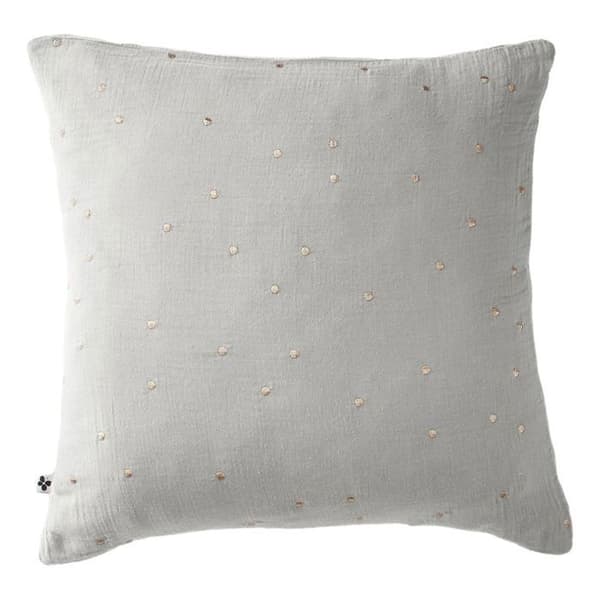 Gyllene prickiga dekorativa örngott "Gaïa Chic" 60 x 60 cm &amp; 50 x 70 cm "Cotton Gauze" - Gaïa Chic Nuage - 60 x 60 cm