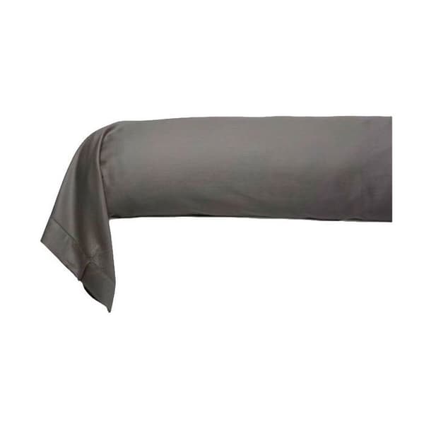 Bolsterfodral 100 % "Combed cotton satin" / 80 trådar/cm² - Grå - 86 x 185 cm