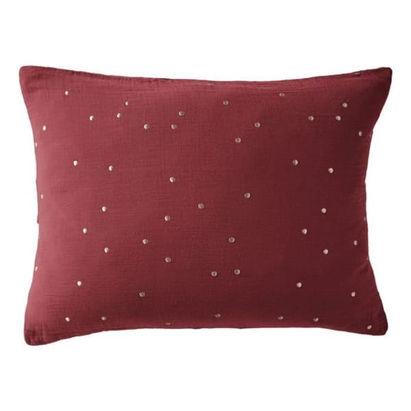 Gyllene prickiga dekorativa örngott "Gaïa Chic" 60 x 60 cm &amp; 50 x 70 cm "Cotton Gauze" - Gaïa Chic Wine jäst - 50 x 70 cm