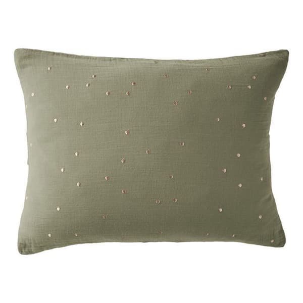Gyllene prickiga dekorativa örngott "Gaïa Chic" 60 x 60 cm &amp; 50 x 70 cm "Cotton Gauze" - Gaïa Chic Rosemary - 50 x 70 cm