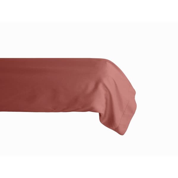 Ren långfiber kammad bomull percale bolsterväska 80 trådar/cm² Sydvind - Persika - 43 x 195 cm