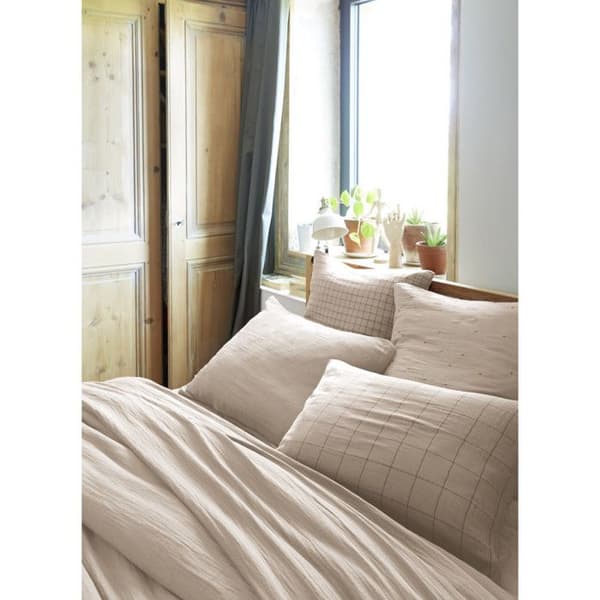 Gyllene prickiga dekorativa örngott "Gaïa Chic" 60 x 60 cm &amp; 50 x 70 cm "Cotton Gauze" - Gaïa Chic Pampa - 50 x 70 cm