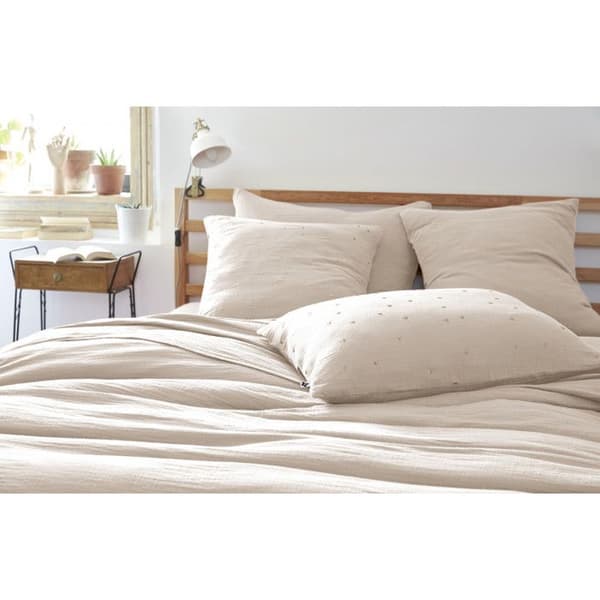 Gyllene prickiga dekorativa örngott "Gaïa Chic" 60 x 60 cm &amp; 50 x 70 cm "Cotton Gauze" - Gaïa Chic Pampa - 50 x 70 cm