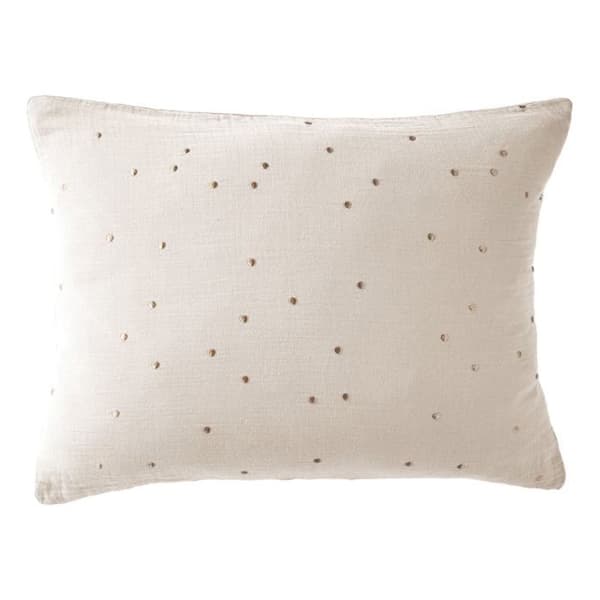 Gyllene prickiga dekorativa örngott "Gaïa Chic" 60 x 60 cm &amp; 50 x 70 cm "Cotton Gauze" - Gaïa Chic Pampa - 50 x 70 cm