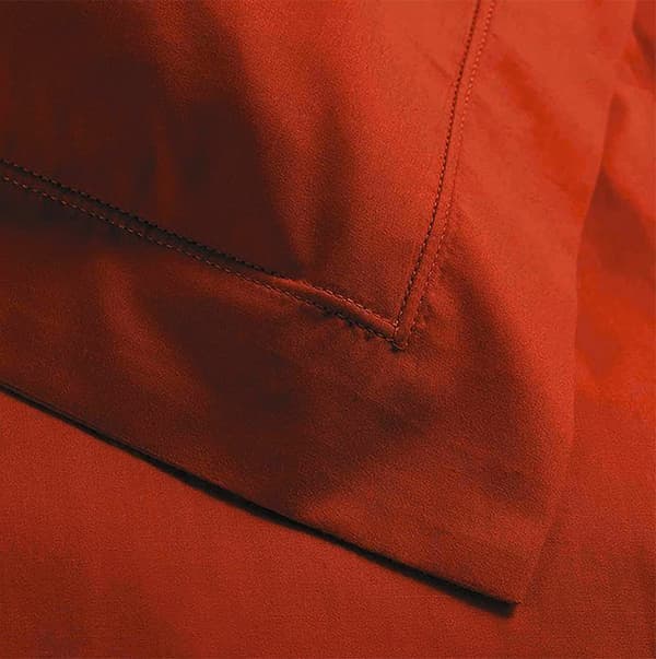 Kuddfodral - Bomull - Röd - 63x63 cm - Percale - Tvättbar vid 30°
