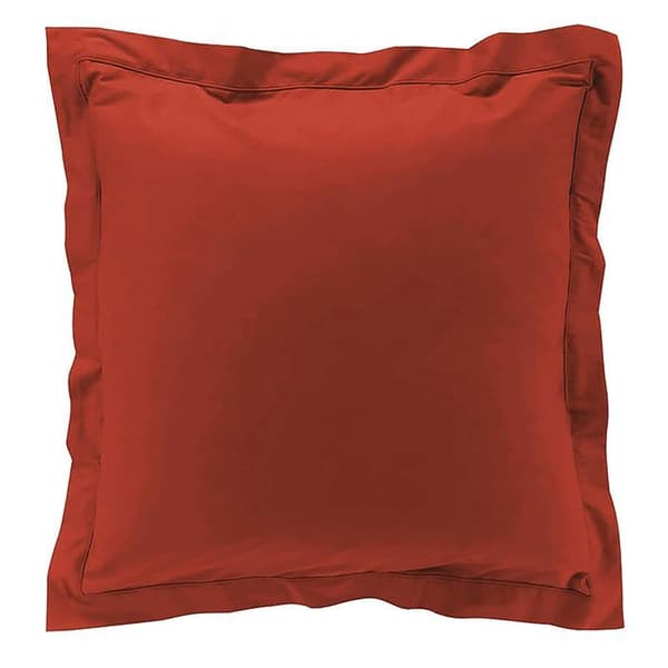 Kuddfodral - Bomull - Röd - 63x63 cm - Percale - Tvättbar vid 30°
