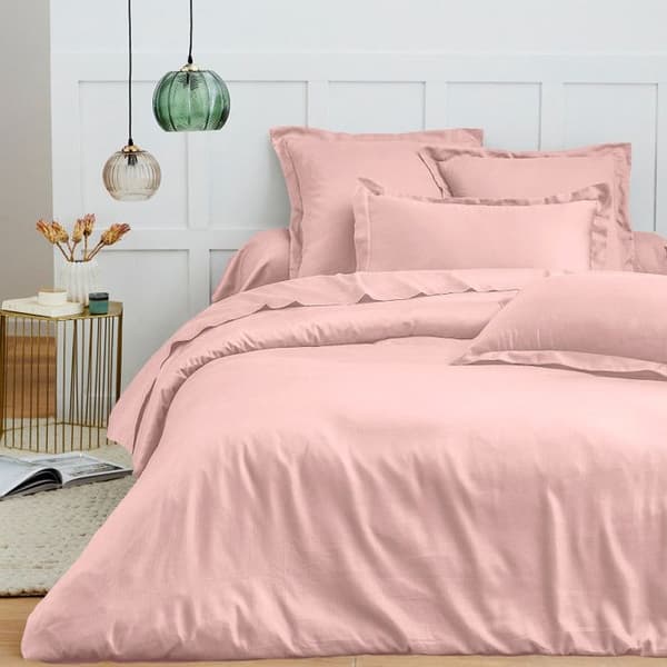 "Premium" örngott alla storlekar - Premium Rose Dragée - 63 x 63 cm platt quiltad volang