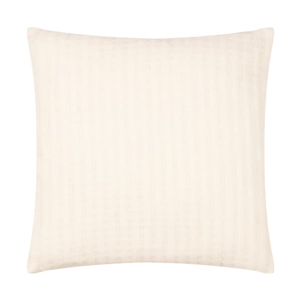 Yard Hush Cotton Linear Cushion Cover Ecru 45cm x 45cm