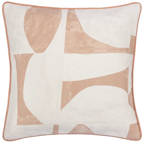 Hoem Carro Piped Abstract Cushion Cover Clay 45cm x 45cm