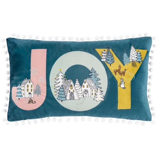 Furn Joy Velvet Village Kuddfodral Multicoloured 30cm x 50cm
