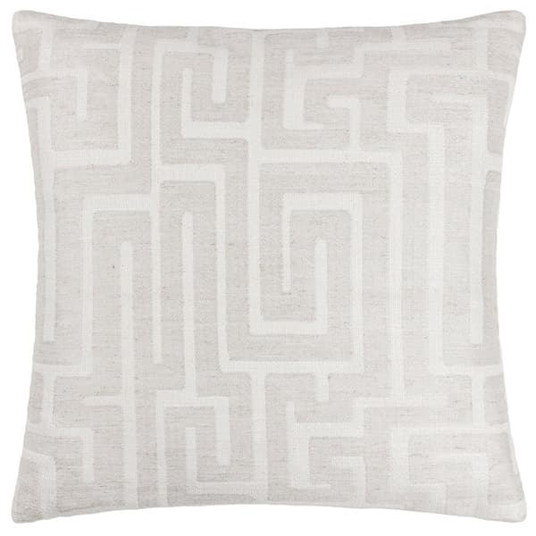 Hoem Lauder Woven Jacquard Cushion Cover White 45cm x 45cm