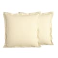 Miniatyrbild 2 av 4: Kammad bomull percale örngott "Julian" alla storlekar Pure Cotton - Julian Ivory - 65 x 65 cm platt quiltad volang