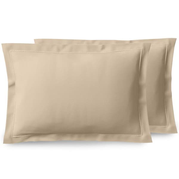 Kammad bomull percale örngott "Julian" alla storlekar Pure Cotton - Julian Linne - 50 x 70 cm platt quiltad volang