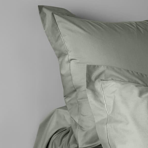 Kammad bomullspercale örngott "Julian" alla storlekar Pure Cotton - Julian Ardoise - 65 x 65 cm platt quiltad volang