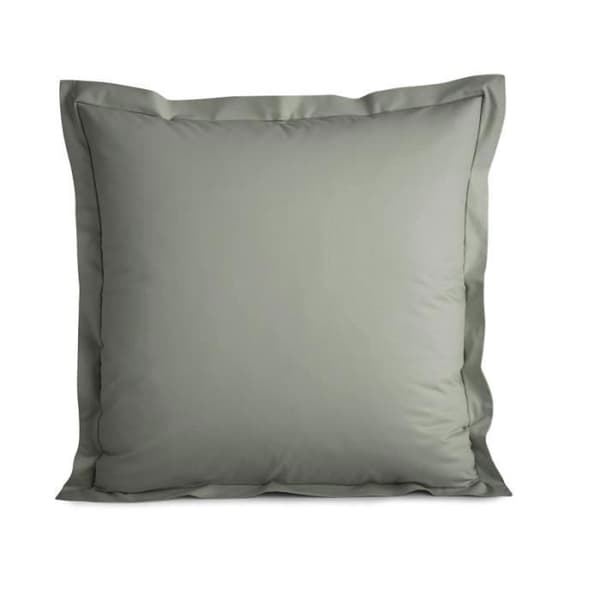 Kammad bomullspercale örngott "Julian" alla storlekar Pure Cotton - Julian Ardoise - 65 x 65 cm platt quiltad volang