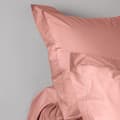 Miniatyrbild 3 av 4: Kammad bomull percale örngott "Julian" alla storlekar Pure Cotton - Julian Powder Pink - 65 x 65 cm platt quiltad volang