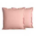 Miniatyrbild 2 av 4: Kammad bomull percale örngott "Julian" alla storlekar Pure Cotton - Julian Powder Pink - 65 x 65 cm platt quiltad volang