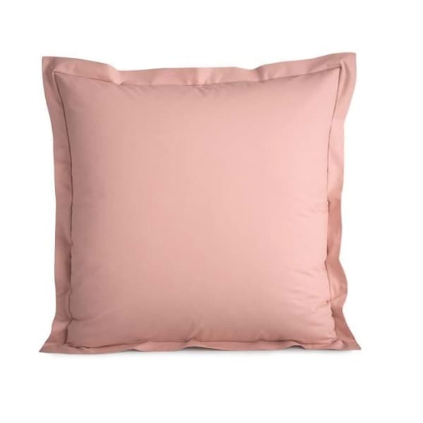 Kammad bomull percale örngott "Julian" alla storlekar Pure Cotton - Julian Powder Pink - 65 x 65 cm platt quiltad volang