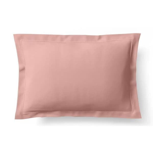 Kammad bomull percale örngott "Julian" alla storlekar Pure Cotton - Julian Powder Pink - 50 x 70 cm platt quiltad volang
