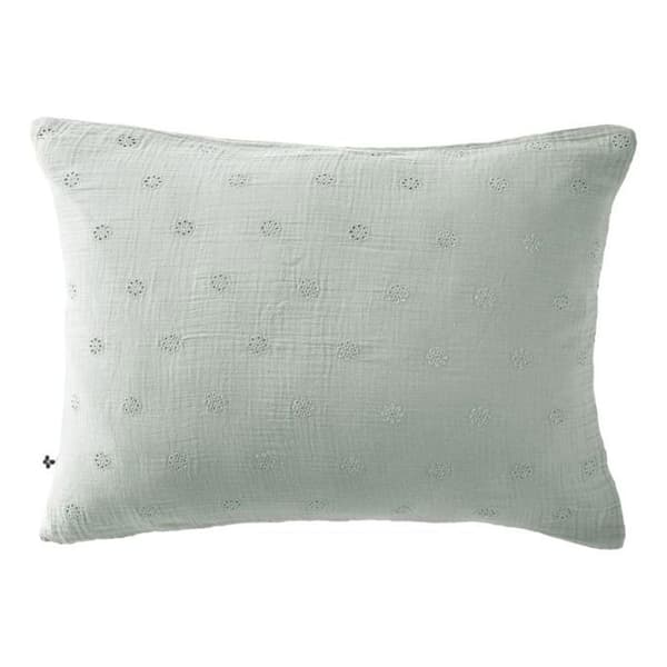 Brodérad Kuddeöverdrag "Gaïa Boho" 60 x 60 cm &amp; 50 x 70 cm "Gaze de Coton" - Gaïa Boho Eucalyptus - Kuddeöverdrag 50 x 70 cm