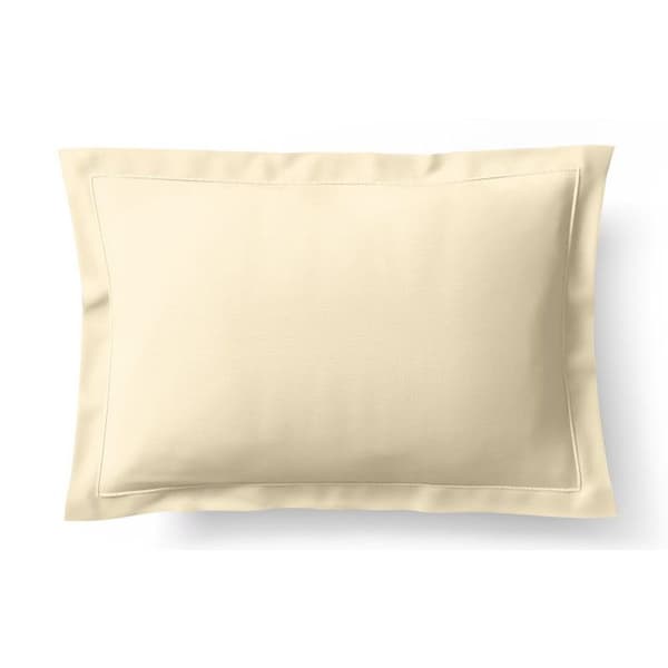 Kammad bomull percale örngott "Julian" alla storlekar Pure Cotton - Julian Ivory - 50 x 70 cm platt quiltad volang