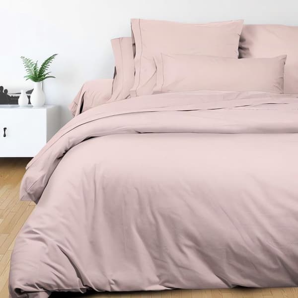 Percale bomull örngott 65x65 cm CAMILLE rosa, av songe de camille