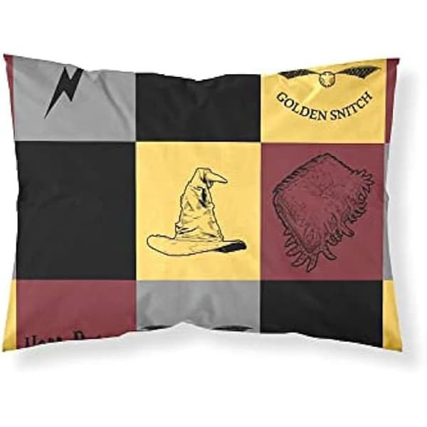 Örngott - BELUM - Hogwarts rutor - 100 % bomull - 50 x 80 cm - Flerfärgad