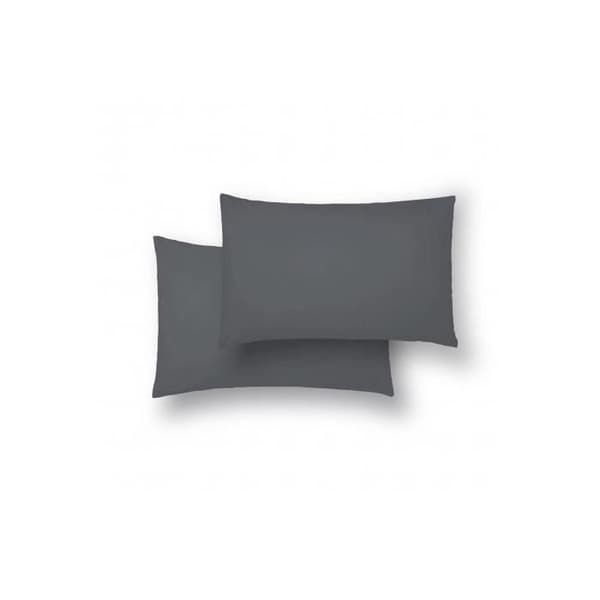VMO HEM – TAIE D'OREILLER LISSE GRÅ Säng 180 cm (50 x 95) Pack 2