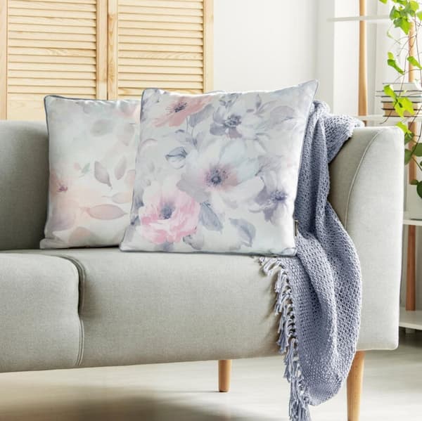 FLØJEL PUDEBETRÆK 153 45 X 45 CM CREME