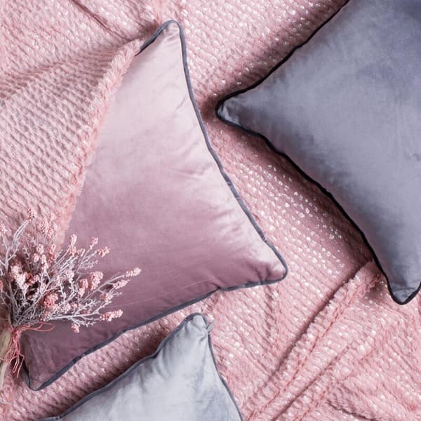 PUDEBEDRAG MEL 40 X 40 CM PULVER PINK