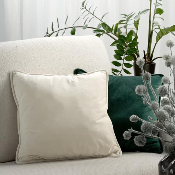 FLØJEL PUDEBETRÆK 45 X 45 CM CREME