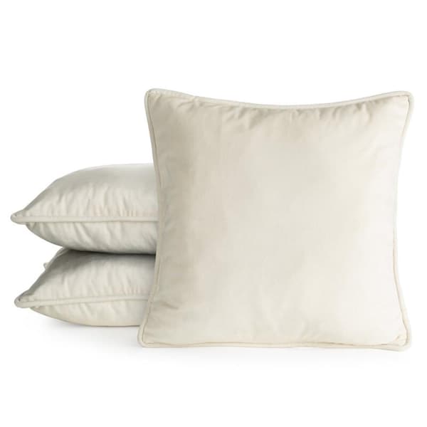 FLØJEL PUDEBETRÆK 45 X 45 CM CREME