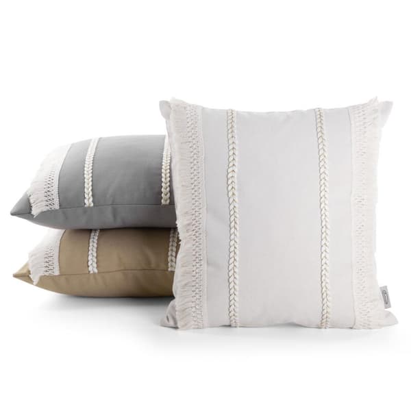 BOHO PUDEBETRÆK 1 45 X 45 CM CREME