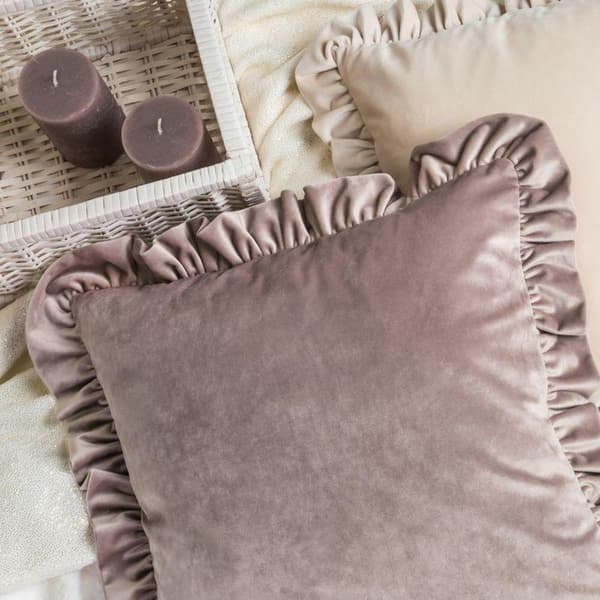 FLØJEL PUDEBETRÆK 25 45 X 45 CM BURGUNDY