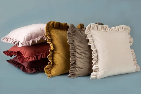 FLØJEL PUDEBETRÆK 25 45 X 45 CM BURGUNDY