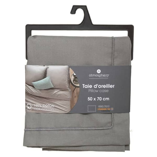 Örngott - Grå Mus - 50x70 cm - 100% Bomull - Tvättbar - Certifierad OEKO-TEX