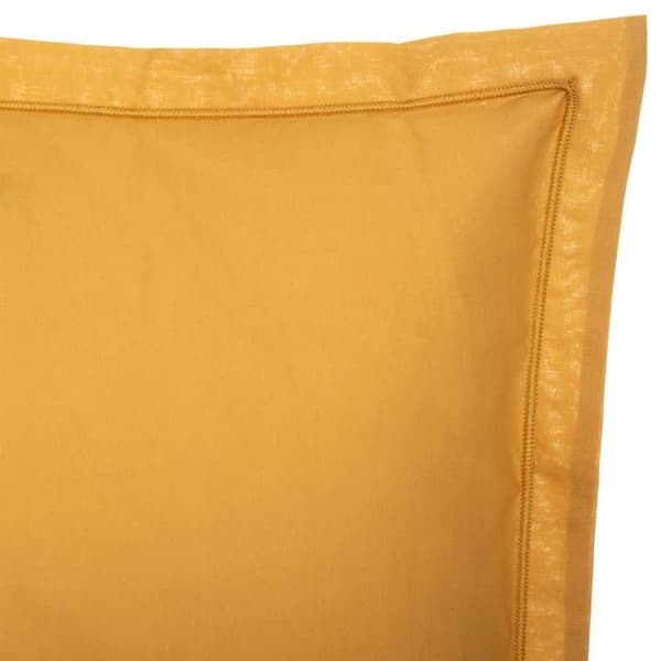 Sängkuddfodral - Ockergul - 50x70cm - 100% Bomull - Maskintvättbart vid 60° - Certifierad OEKO-TEX