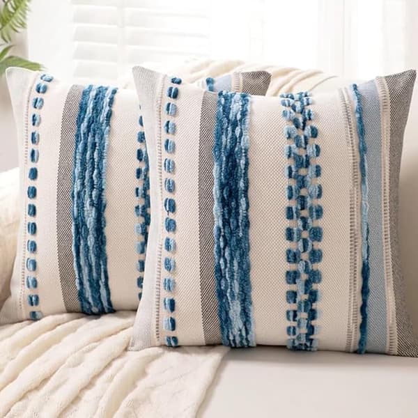 Kuddfodral med dragkedja, Bohemisk stil, passar för soffa och bäddsoffa, 45x45 cm